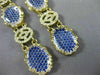 ESTATE .75CT DIAMOND & SAPPHIRE CRYSTAL 18K YELLOW GOLD OVAL LIVERBACK EARRINGS