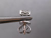 .20CT DIAMOND 14K WHITE GOLD 3D 3 STONE FLOWER TRIANGULAR TRILLION STUD EARRINGS