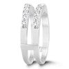 1.0CT DIAMOND 14KT WHITE GOLD ROUND SHARED PRONG INSERT WEDDING ANNIVERSARY RING
