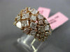 ESTATE LARGE 4.29CT PINK DIAMOND 18KT ROSE GOLD 3D MULTI SHAPE ANNIVERSARY RING