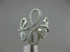 ESTATE LARGE .42CT ROUND DIAMOND 14KT WHITE GOLD 3D INFINITY MULTI LEAF FUN RING