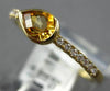 .65CT DIAMOND & AAA CITRINE 14KT YELLOW GOLD CLASSIC PEAR SHAPE & ROUND FUN RING