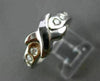 ESTATE WIDE .32CT ROUND DIAMOND 14KT WHITE GOLD X & O DESIGN LOVE RING #17451