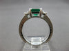 1.96CT DIAMOND 14KT WHITE GOLD 3D ROUND & SQUARE 3 STONE ENGAGEMENT RING #27854