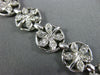 ANTIQUE WIDE 1.60CT DIAMOND 18KT WHITE GOLD MULTI LEAF FLOWER CIRCULAR BRACELET