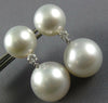.25CT DIAMOND & AAA SOUTH SEA & TAHITIAN PEARL 18KT WHITE GOLD HANGING EARRINGS