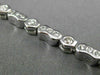 ESTATE 1.79CT DIAMOND 14KT WHITE GOLD PAST PRESENT FUTURE ETOILE BRACELET #18270