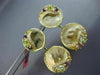 ESTATE LARGE 4.28CT DIAMOND & AAA MULTI GEM 14K YELLOW GOLD 3D CIRCULAR EARRINGS