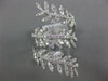 ESTATE EXTRA LARGE .98CT DIAMOND 18KT WHITE GOLD MULTI LEAF CRISS CROSS FUN RING