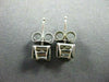 ESTATE .80CT DIAMOND 14KT WHITE GOLD PRINCESS CUT STUD EARRINGS H VVS/VS #5975
