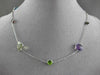 ANTIQUE EXTRA LONG 45.0CT EXTRA FACET MULTI SHAPE & GEM 14KT WHITE GOLD NECKLACE