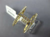 ESTATE WIDE .42CT DIAMOND 18KT YELLOW GOLD 3D ROUND DOUBLE BAR RING