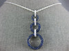 LARGE 2.13CT DIAMOND & SAPPHIRE 18KT WHITE GOLD CIRCLE OF LIFE JOURNEY PENDANT