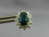 ESTATE 2.36CT DIAMOND & AAA SAPPHIRE 14KT WHITE GOLD FLOWER STUD EARRINGS #26438