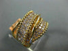 ESTATE WIDE .91CT PINK DIAMOND 18K ROSE GOLD MULTI ROW MILGRAIN ANNIVERSARY RING