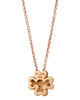 ESTATE .40CT BROWN DIAMOND 18KT ROSE GOLD 3D HANDCRAFTED FLOWER FLOATING PENDANT