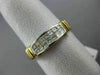 ESTATE .55CT DIAMOND 14K TWO TONE GOLD 2 ROW INVISIBLE PRINCESS ANNIVERSARY RING