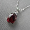 ESTATE 2.04CT DIAMOND & RUBELITE 14KT WHITE GOLD 3D SOLITAIRE OVAL PENDANT #XXX