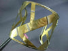 ESTATE EXTRA LARGE .69CT DIAMOND 14KT 2 TONE GOLD SQUARE ZIG ZAG BANGLE BRACELET