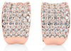 LARGE 2.28CT DIAMOND 14KT ROSE GOLD MULTI ROW UMBRELLA CLIP ON HANGING EARRINGS