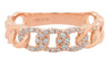 .17CT DIAMOND 14KT ROSE GOLD 3D MULTI LINK PAST PRESENT FUTURE ANNIVERSARY RING