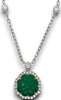 6.62CT DIAMOND & AAA EMERALD 18K 2 TONE GOLD 3D HAND ETCHED FLOWER LOVE NECKLACE