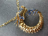 EXTRA LONG 5.90CT DIAMOND & AAA SAPPHIRE 18KT YELLOW & ROSE GOLD DRAGON PENDANT