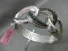 ESTATE EXTRA WIDE 1.80CT BLACK DIAMOND 14K WHITE GOLD LOVE KNOT BANGLE BRACELET