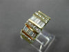 ESTATE WIDE 1.64CT DIAMOND 14KT YELLOW GOLD WEDDING ANNIVERSARY RING 9mm #11857