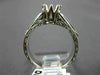 ESTATE .30CT DIAMOND 18KT WHITE GOLD 3D ROUND SEMI MOUNT ENGAGEMENT RING #8990