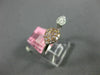 ESTATE .24CT WHITE & PINK DIAMOND 18K WHITE & YELLOW GOLD PEAR SHAPED FUN RING