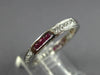 ESTATE .48CT DIAMOND & AAA RUBY 18KT WHITE GOLD ETERNITY ANNIVERSARY RING #26495
