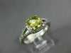 ESTATE 1.0CT DIAMOND & AAA YELLOW TOPAZ 14KT WHITE GOLD CUSHION ENGAGEMENT RING