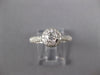 ESTATE .75CT DIAMOND 14KT WHITE GOLD 3D CLASSIC ROUND HALO ENGAGEMENT RING