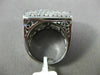 ESTATE LARGE 1.65CT DIAMOND & AAA SAPPHIRE 18KT WHITE GOLD 3D FILIGREE WAVE RING