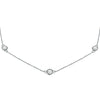 ESTATE 2.0CT DIAMOND 14KT WHITE GOLD 3D ROUND CLASSIC BY THE YARD LOVE NECKLACE