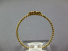 ESTATE SMALL .03CT DIAMOND 18KT YELLOW GOLD 3D CLASSIC 3 STONE BEADED FUN RING