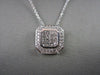 ESTATE .68CTW DIAMOND SQUARE FILIGREE 14KT WHITE GOLD PENDANT F COLOR VVS !!!!!!