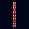 ESTATE 1.43CT AAA RUBY 14K ROSE GOLD CLASSIC SHARED PRONG ETERNITY FUN LOVE RING