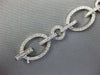 ESTATE LARGE 2.0CT DIAMOND 14K WHITE GOLD OVAL & ROUND LOVE KNOT TENNIS BRACELET