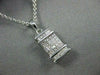 ESTATE .40CT DIAMOND 14KT WHITE GOLD PRINCES CUT RECTANGULAR PENDANT #15435