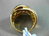 ESTATE LARGE 1.92CTW WHITE & BLACK DIAMOND 18KT YELLOW GOLD LOVE FUN RING