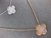 LARGE 1.57CT WHITE & LIGHT PINK DIAMOND 18K WHITE & ROSE GOLD 3D FLOWER NECKLACE