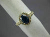 ESTATE 1.47CT DIAMOND & AAA SAPPHIRE 14KT YELLOW GOLD OVAL HALO ENGAGEMENT RING