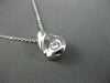 ESTATE .17CT SOLITAIRE DIAMOND 18K WHITE GOLD FLOATING PEAR SHAPE PENDANT #11848