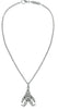 ESTATE LARGE .10CT DIAMOND 18KT WHITE GOLD 3D CLOWN FUN FLOATING PENDANT