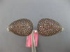EXTRA LARGE 7.28CT WHITE & PINK DIAMOND 18KT WHITE GOLD 3D CUFF BANGLE BRACELET