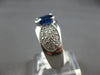 WIDE 1.58CT DIAMOND & AAA SAPPHIRE 14KT WHITE GOLD OVAL & ROUND ENGAGEMENT RING