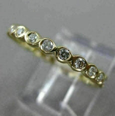 ESTATE .46CT DIAMOND 14KT YELLOW GOLD 3D BEZEL ETERNITY WEDDING ANNIVERSARY RING