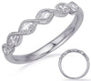 ESTATE .26CT DIAMOND 14KT WHITE GOLD ROUND & MARQUISE 6 STONE INFINITY LOVE RING